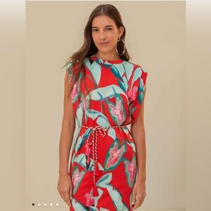Farm Rio Floral Red Dress